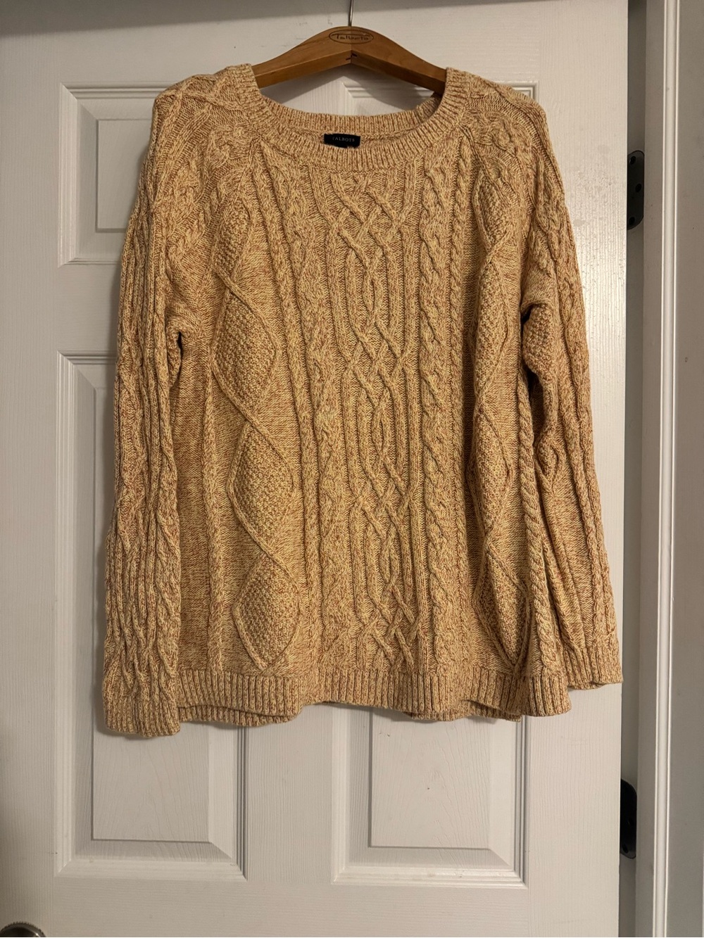 NWOT Talbots Cozy Cable Knit Crewneck Sweater